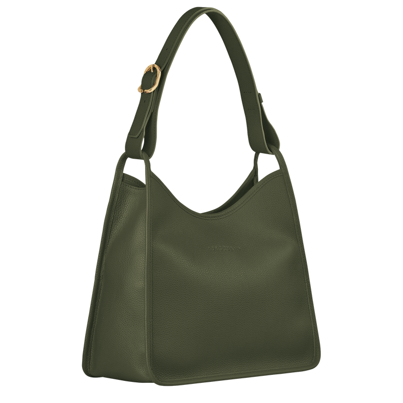 Longchamp Le Foulonné Bolso De Hombro M Cuero - Caqui