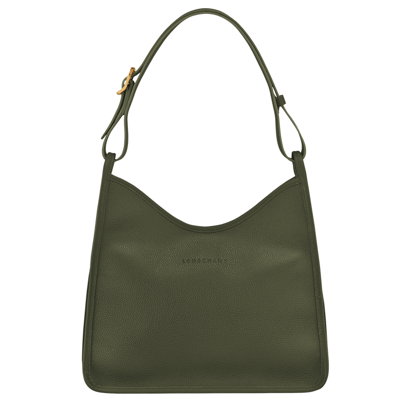 Longchamp Le Foulonné Bolso de hombro M Cuero - Caqui