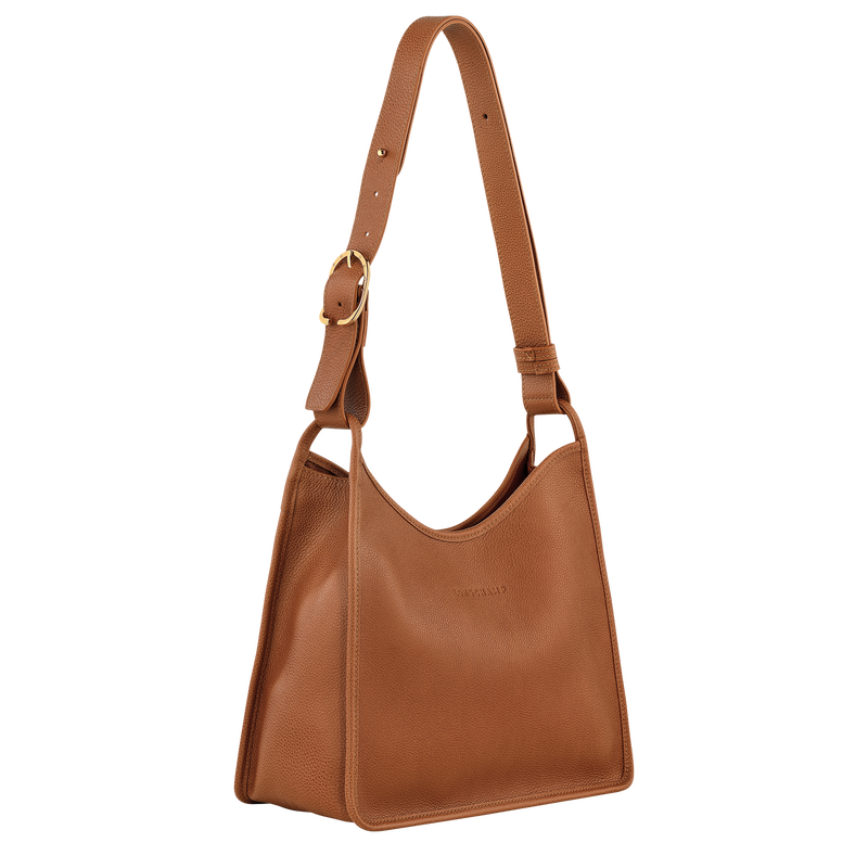 Longchamp Le Foulonné Bolso De Hombro M Cuero - Caramelo