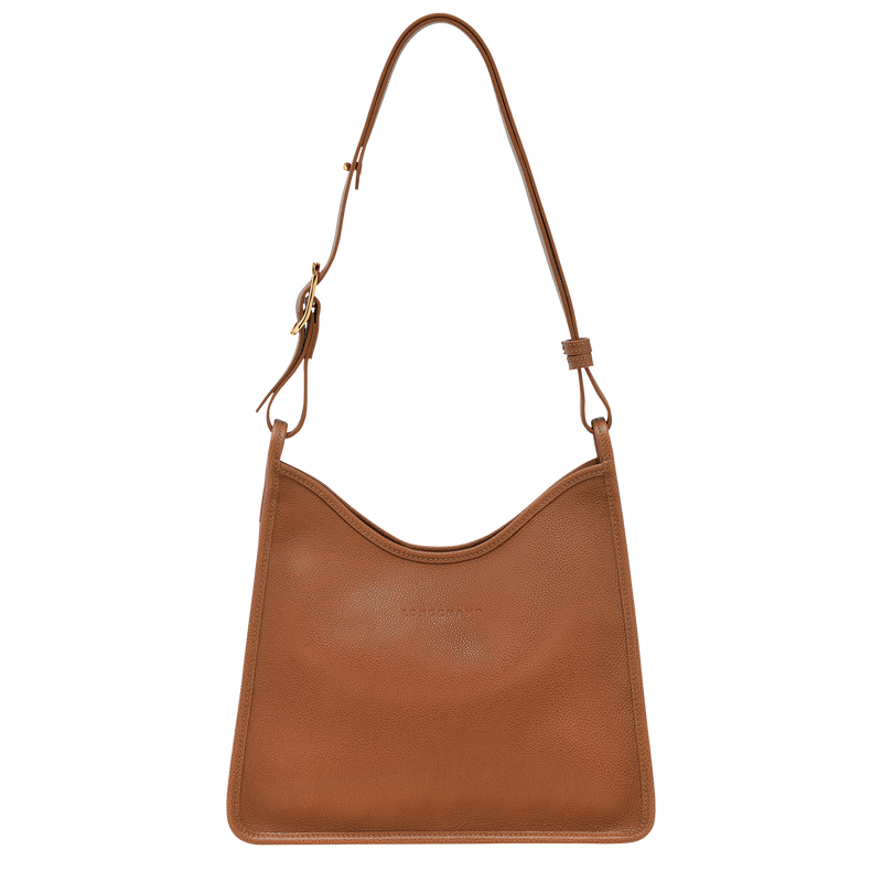 Longchamp Le Foulonné Bolso de hombro M Cuero - Caramelo
