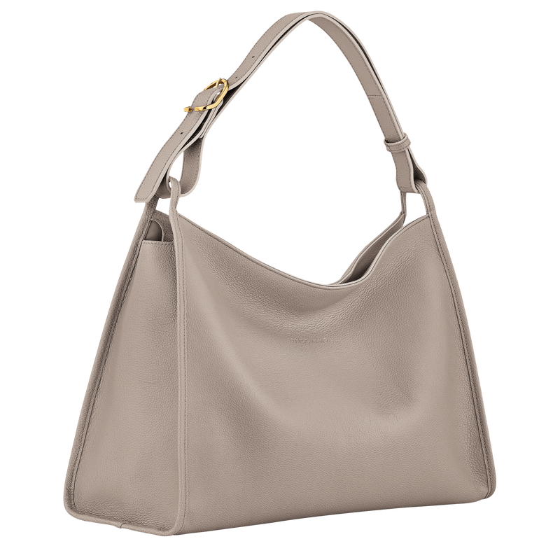 Longchamp Le Foulonné Bolso De Hombro XL Cuero - Tórtola