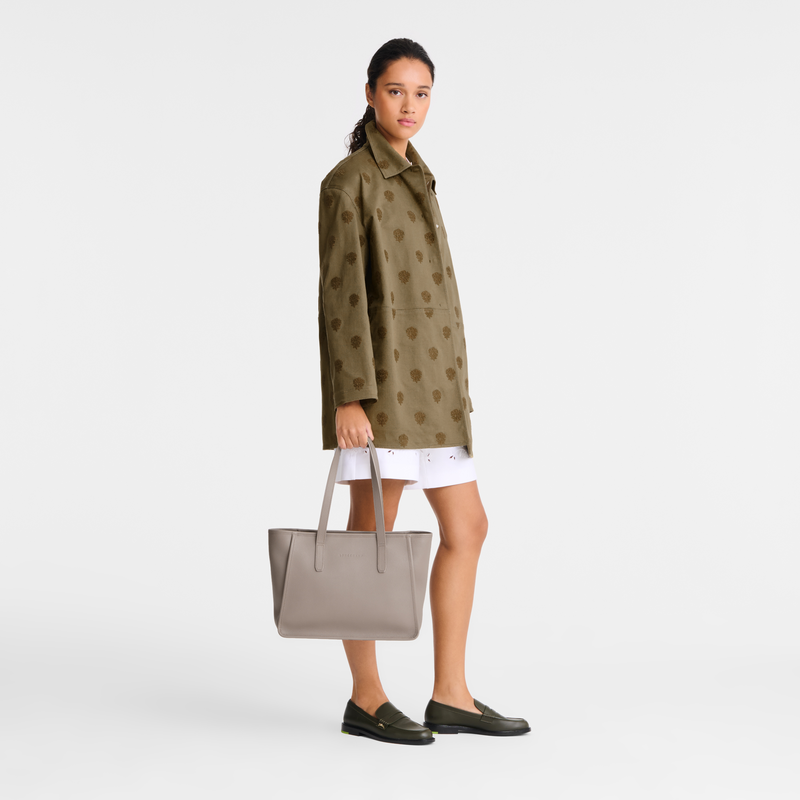 Longchamp Le Foulonné Bolso Shopper L Cuero - Tórtola