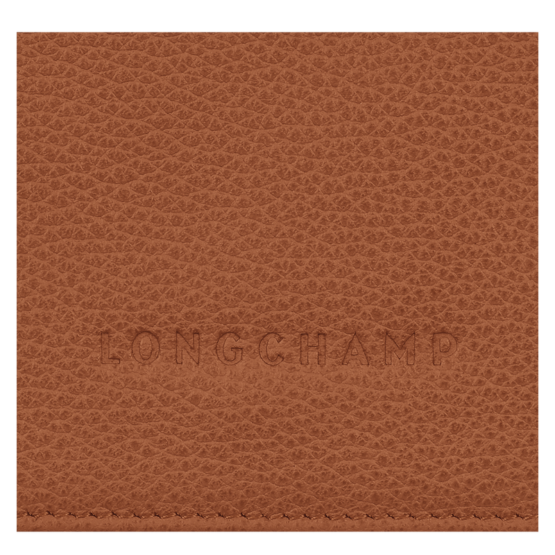 Longchamp Le Foulonné Cartera Compacta Cuero - Caramelo