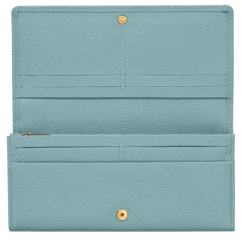 Longchamp Le Foulonné Cartera Continental Grande Cuero - Eucalipto