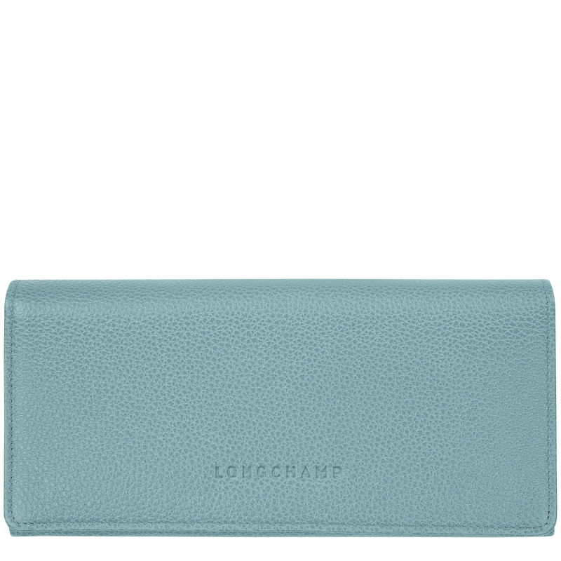 Longchamp Le Foulonné Cartera continental grande Cuero - Eucalipto