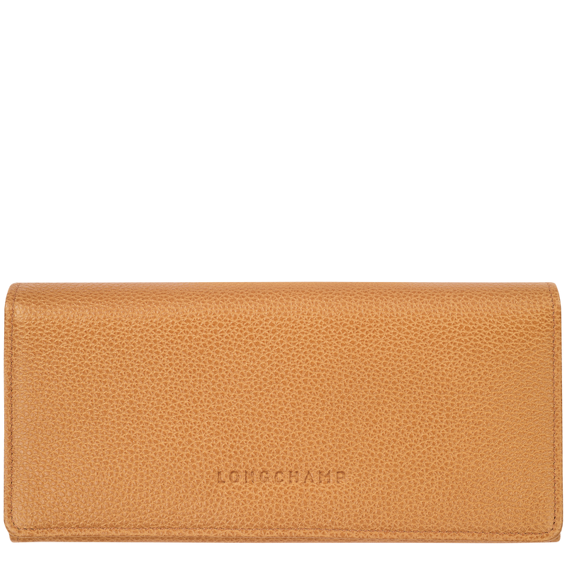 Longchamp Le Foulonné Cartera continental grande Cuero - Nuez