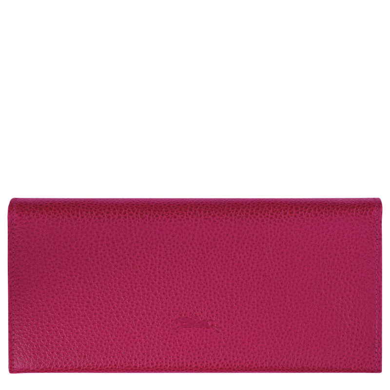 Longchamp Le Foulonné Cartera Continental Grande Cuero - Remolacha