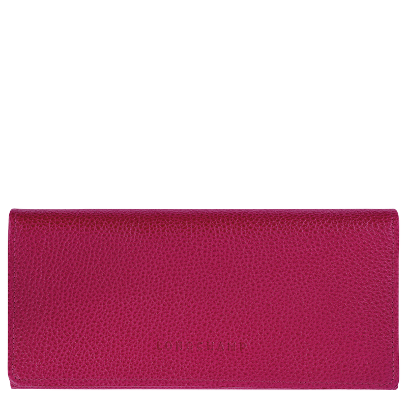 Longchamp Le Foulonné Cartera continental grande Cuero - Remolacha