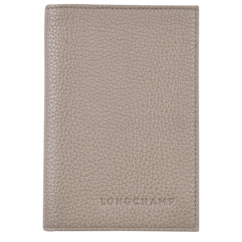 Longchamp Le Foulonné Funda para pasaportes Cuero - Tórtola