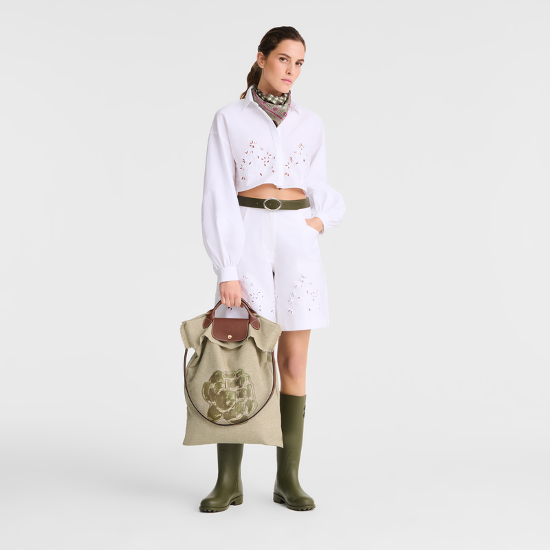 Longchamp Le Pliage Collection Bolsa Alcachofa XL Tela - Alcachofa