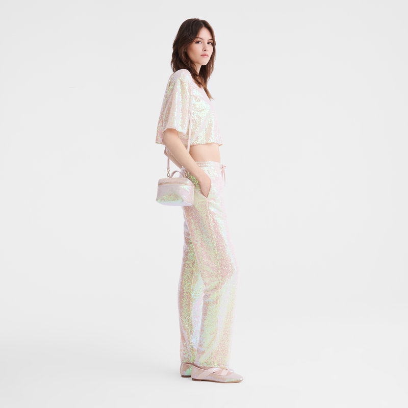 Longchamp Le Pliage Collection Bolso Bandolera XS Tela - Carne