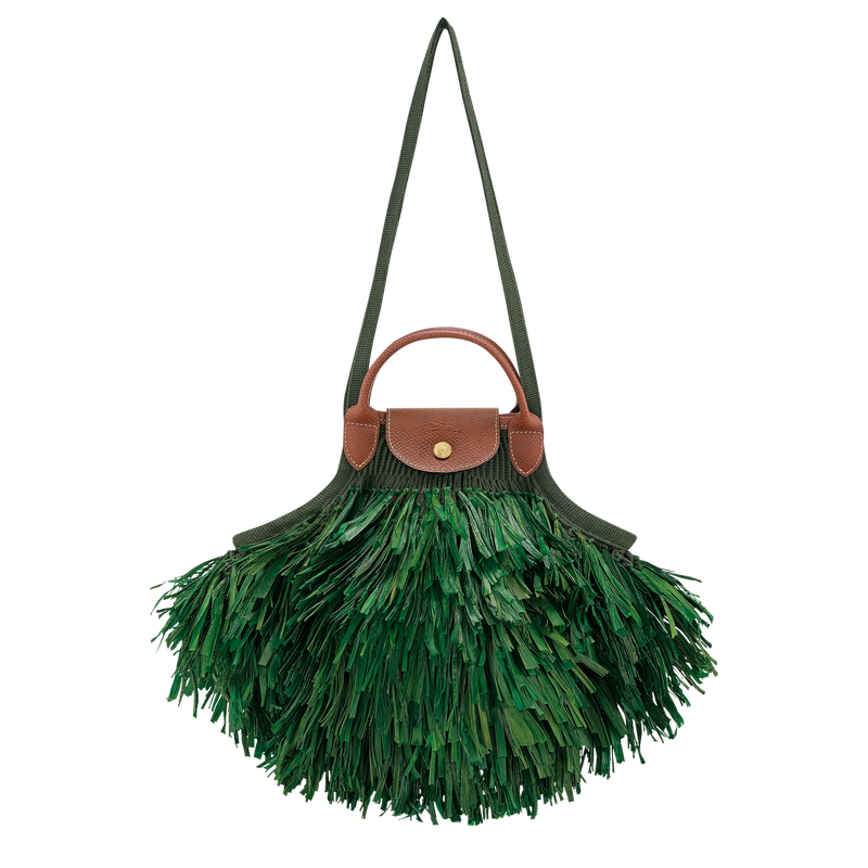 Longchamp Le Pliage Filet Bolsa de malla L Tela - Caqui