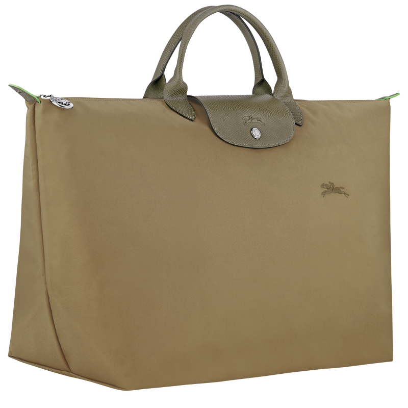 Longchamp Le Pliage Green Bolsa De Viaje L Lona Reciclada - Alcachofa