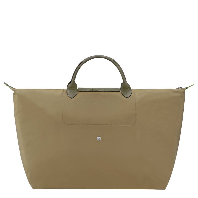 Longchamp Le Pliage Green Bolsa De Viaje L Lona Reciclada - Alcachofa