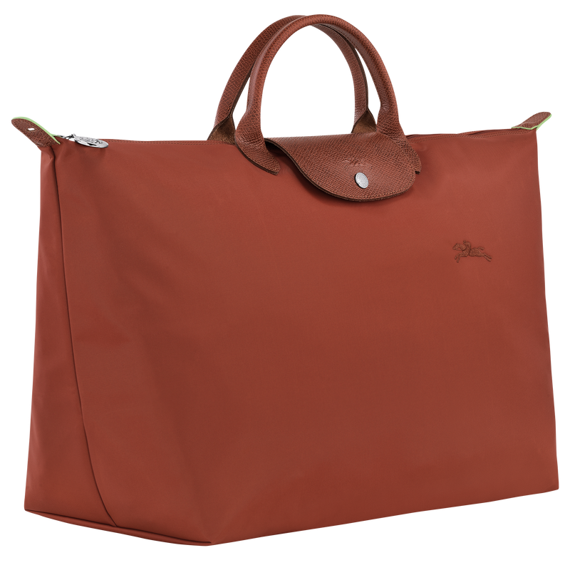 Longchamp Le Pliage Green Bolsa De Viaje L Lona Reciclada - Castaño