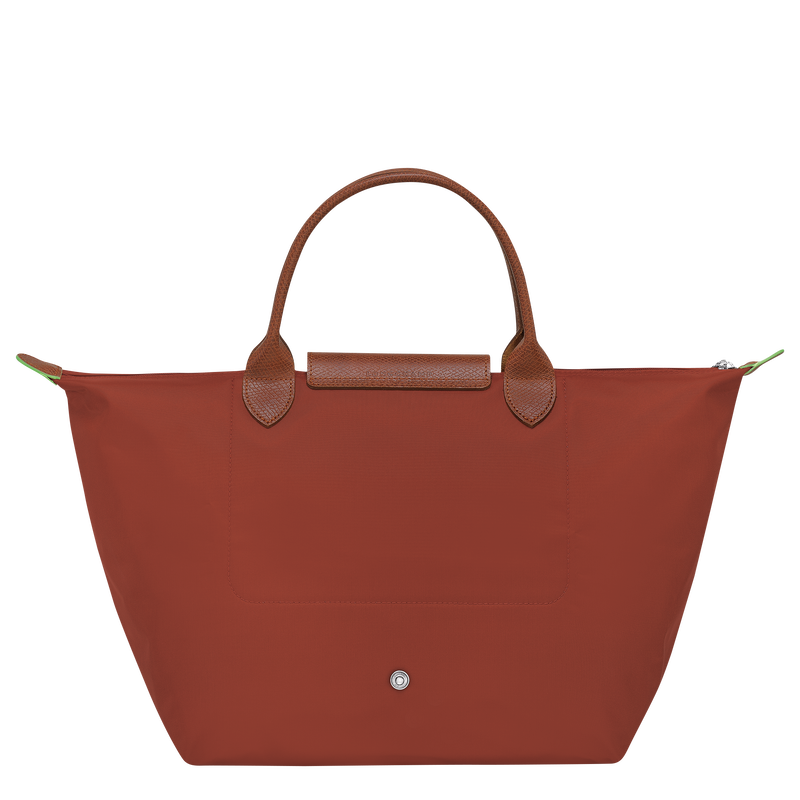 Longchamp Le Pliage Green Bolso Con Asa Superior M Lona Reciclada - Castaño