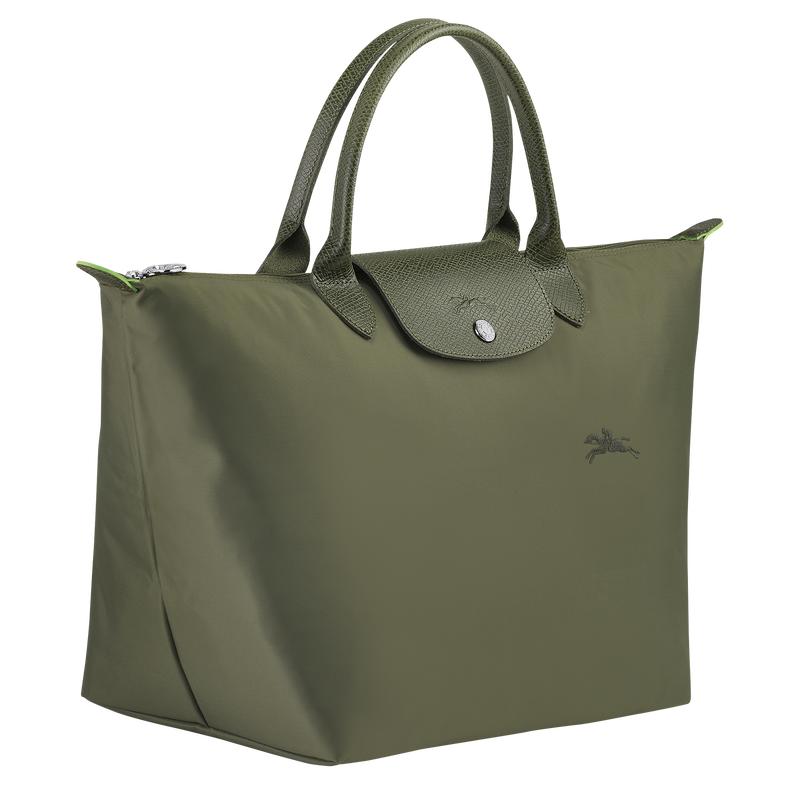 Longchamp Le Pliage Green Bolso Con Asa Superior M Lona Reciclada - Bosque