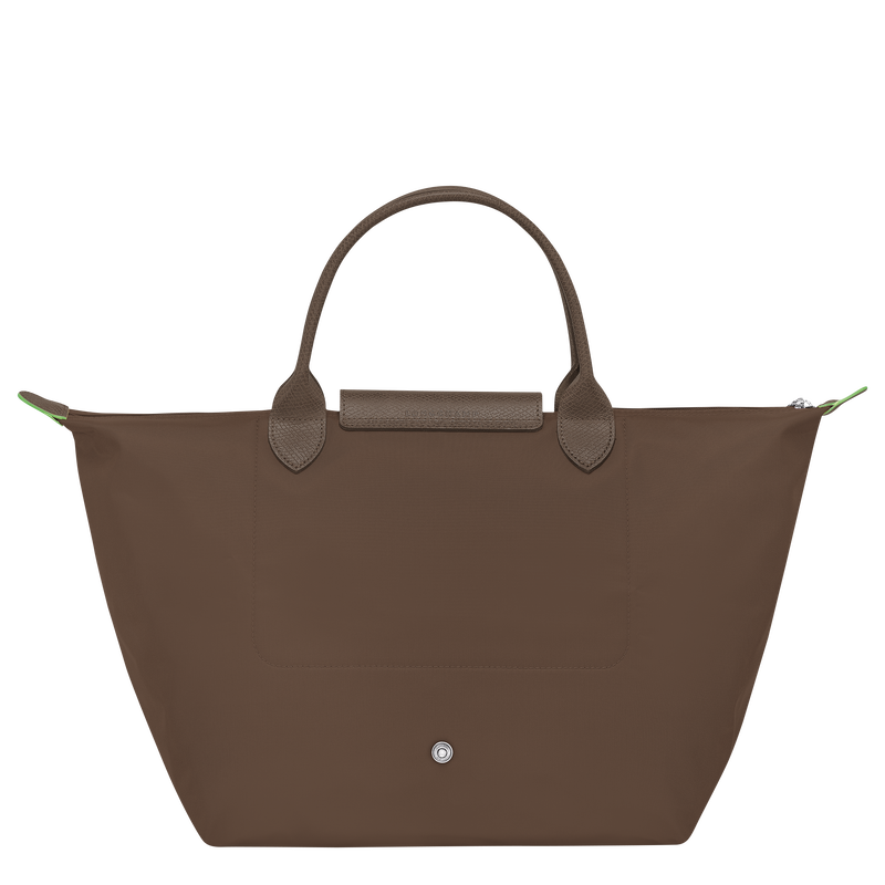 Longchamp Le Pliage Green Bolso Con Asa Superior M Lona Reciclada - Tierra