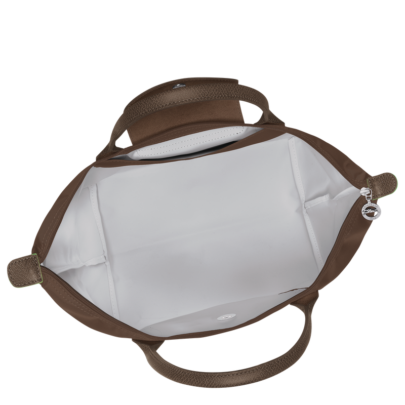 Longchamp Le Pliage Green Bolso Con Asa Superior M Lona Reciclada - Tierra