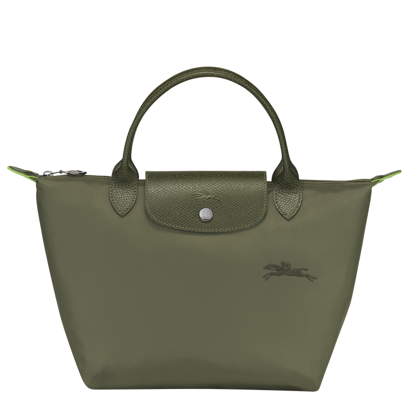 Longchamp Le Pliage Green Bolso con asa superior S Lona reciclada - Bosque