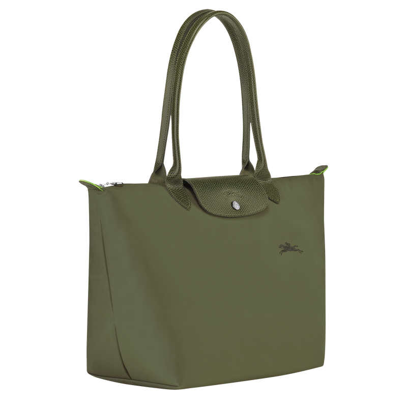 Longchamp Le Pliage Green Bolso De Hombro L Lona Reciclada - Bosque