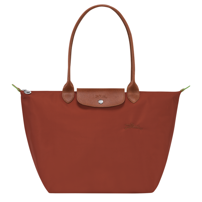 Longchamp Le Pliage Green Bolso de hombro L Lona reciclada - Castaño