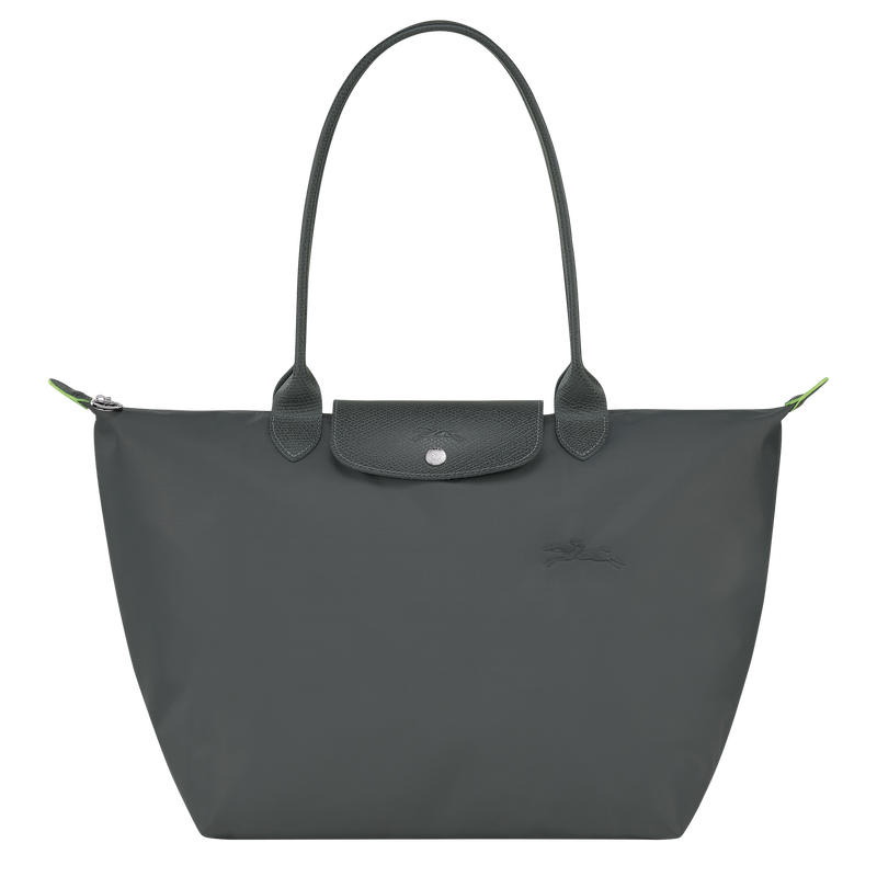 Longchamp Le Pliage Green Bolso de hombro L Lona reciclada - Grafito