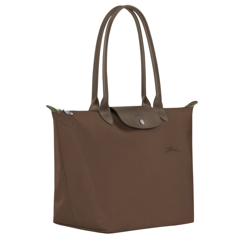 Longchamp Le Pliage Green Bolso De Hombro L Lona Reciclada - Tierra