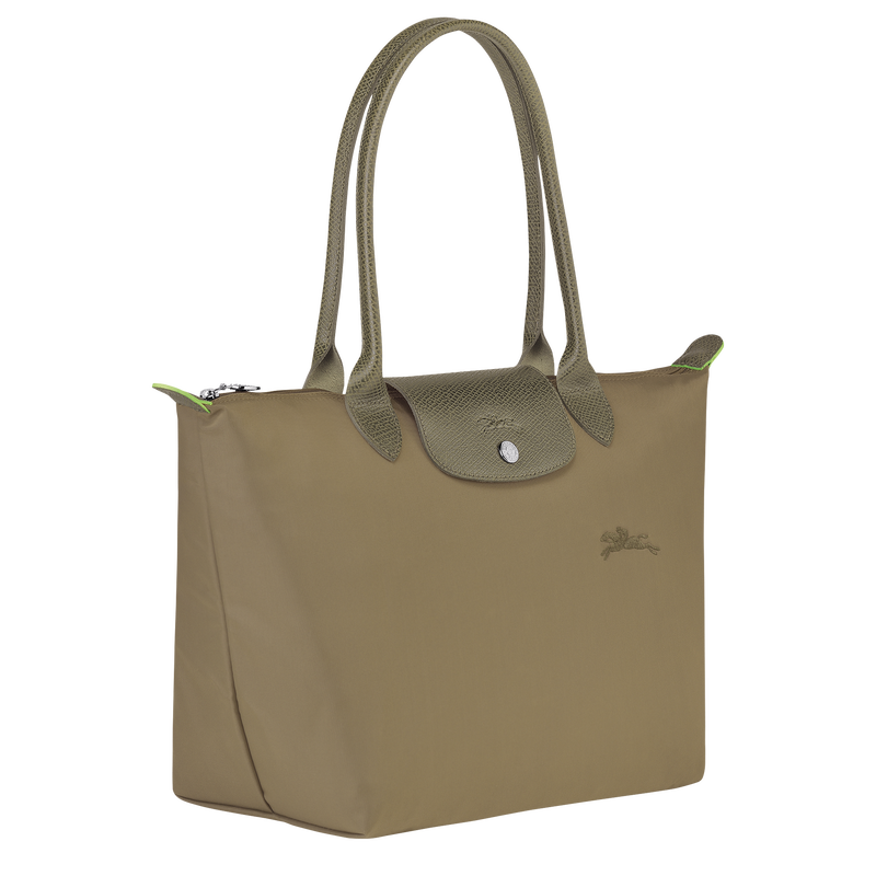 Longchamp Le Pliage Green Bolso De Hombro M Lona Reciclada - Alcachofa