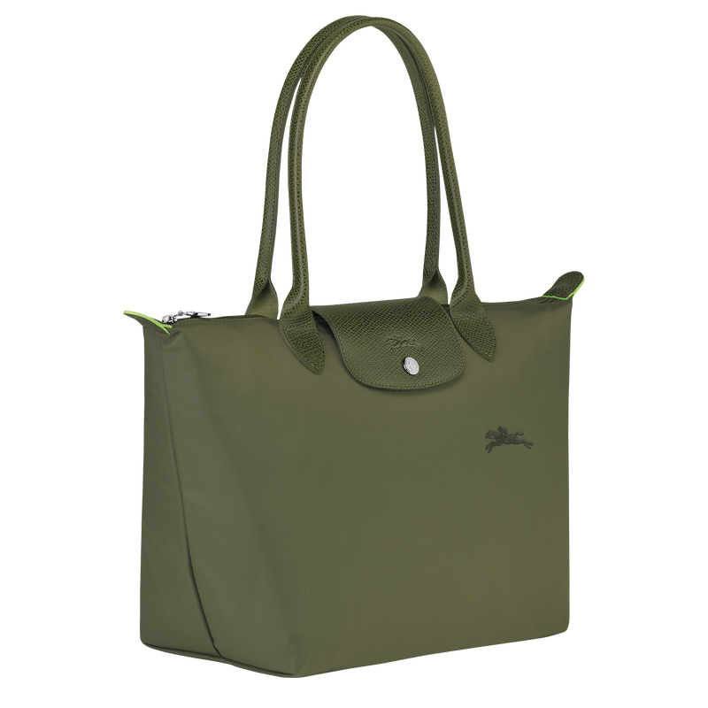 Longchamp Le Pliage Green Bolso De Hombro M Lona Reciclada - Bosque