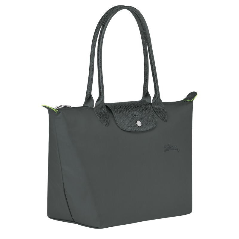 Longchamp Le Pliage Green Bolso De Hombro M Lona Reciclada - Grafito