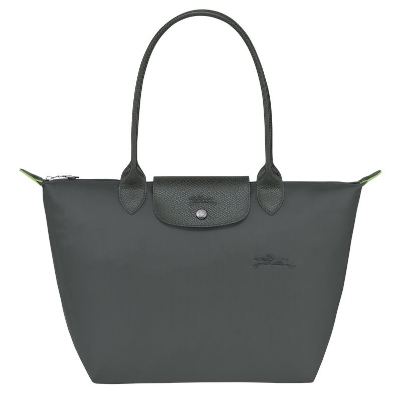 Longchamp Le Pliage Green Bolso de hombro M Lona reciclada - Grafito