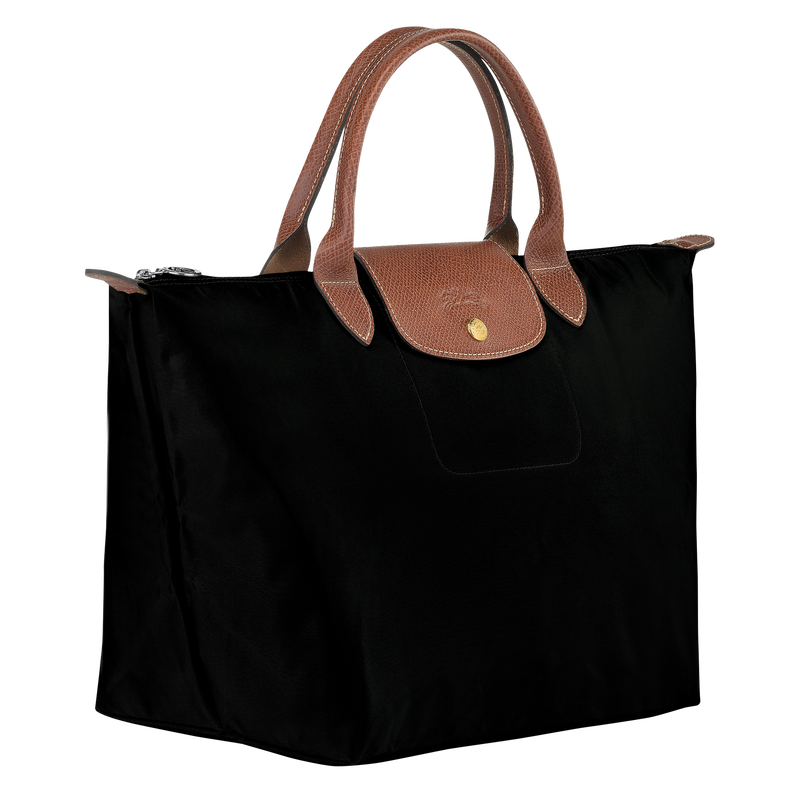 Longchamp Le Pliage Original Bolso Con Asa Superior M Lona Reciclada - Negro