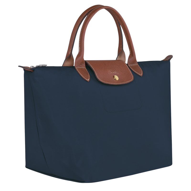 Longchamp Le Pliage Original Bolso Con Asa Superior M Lona Reciclada - Azul Marino