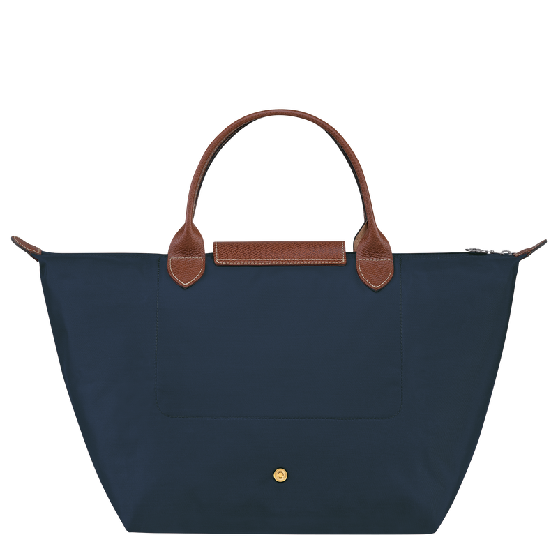 Longchamp Le Pliage Original Bolso Con Asa Superior M Lona Reciclada - Azul Marino