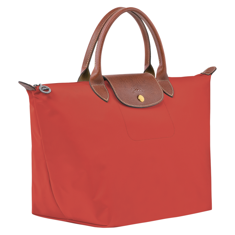 Longchamp Le Pliage Original Bolso Con Asa Superior M Lona Reciclada - Tomate