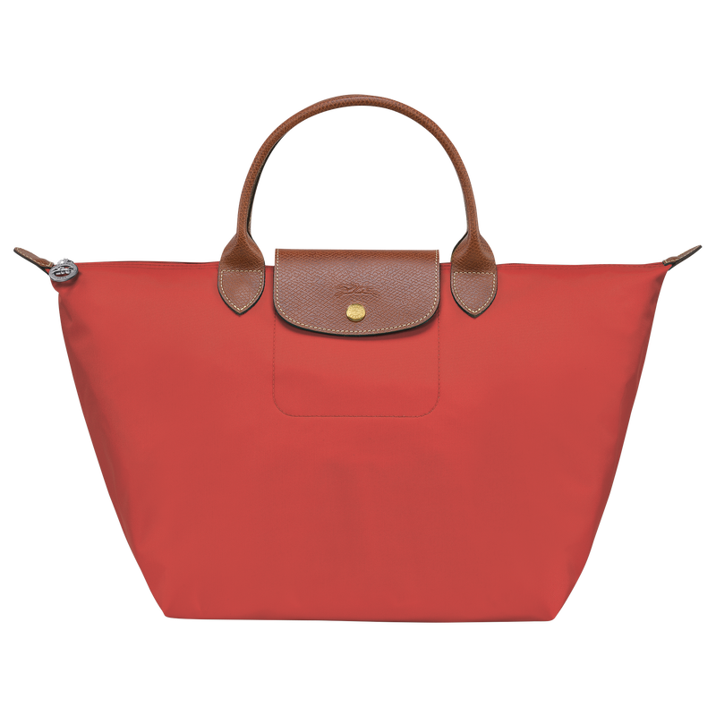 Longchamp Le Pliage Original Bolso con asa superior M Lona reciclada - Tomate