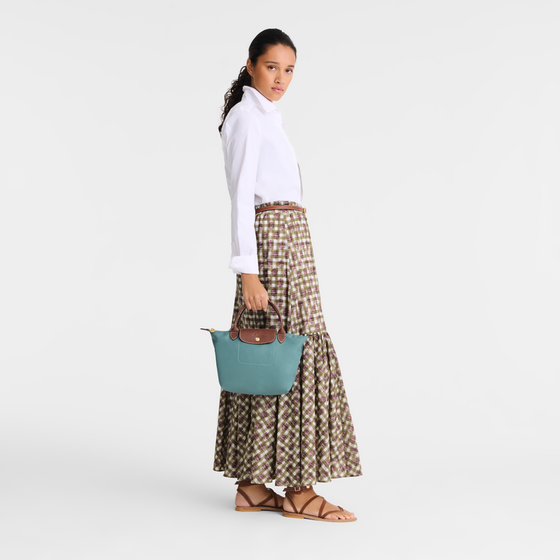 Longchamp Le Pliage Original Bolso Con Asa Superior S Lona Reciclada - Eucalipto