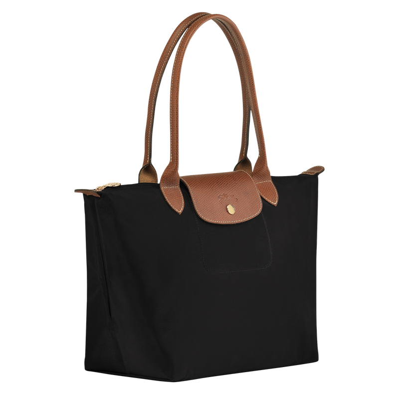 Longchamp Le Pliage Original Bolso De Hombro M Lona Reciclada - Negro