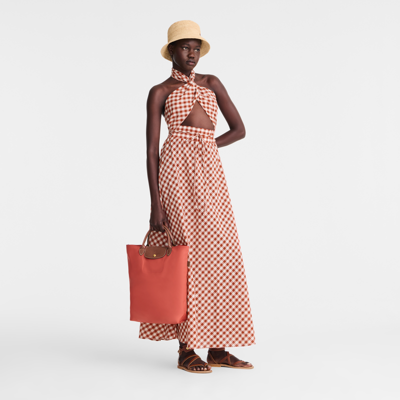 Longchamp Le Pliage Original Bolso Shopper M Tela - Tomate