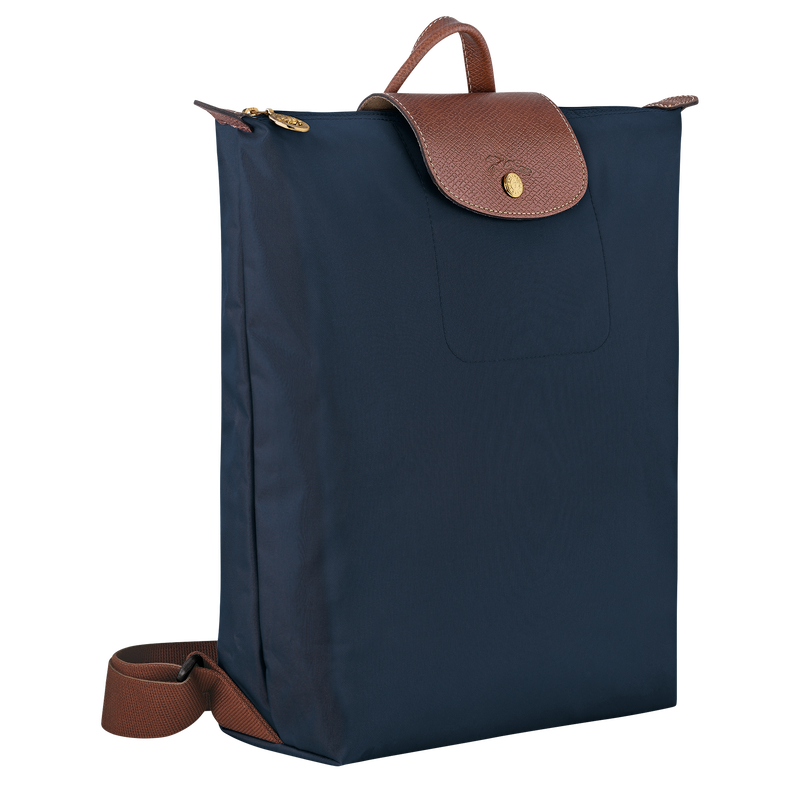 Longchamp Le Pliage Original Mochila M Tela - Azul Marino