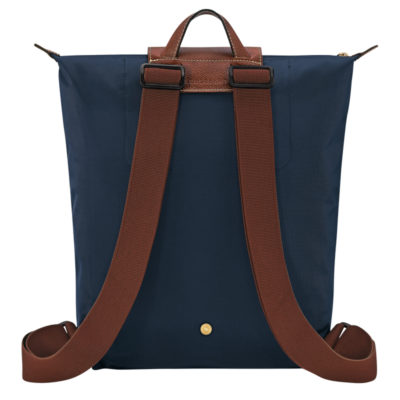 Longchamp Le Pliage Original Mochila M Tela - Azul Marino