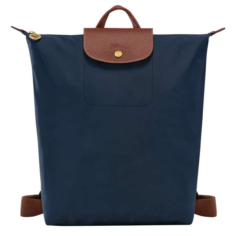 Longchamp Le Pliage Original Mochila M Tela - Azul Marino