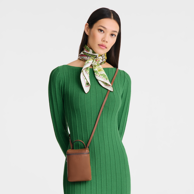 Longchamp Le Pliage Xtra Bolso Bandolera XS Cuero - Coñac