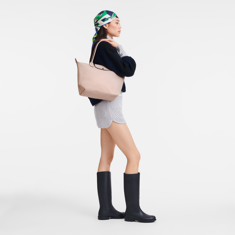 Longchamp Le Pliage Xtra Bolso Shopper M Cuero - Carne