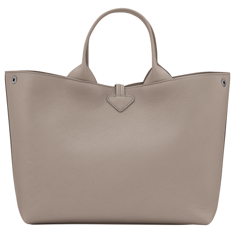 Longchamp Le Roseau Bolso Con Asa Superior L Cuero - Arcilla