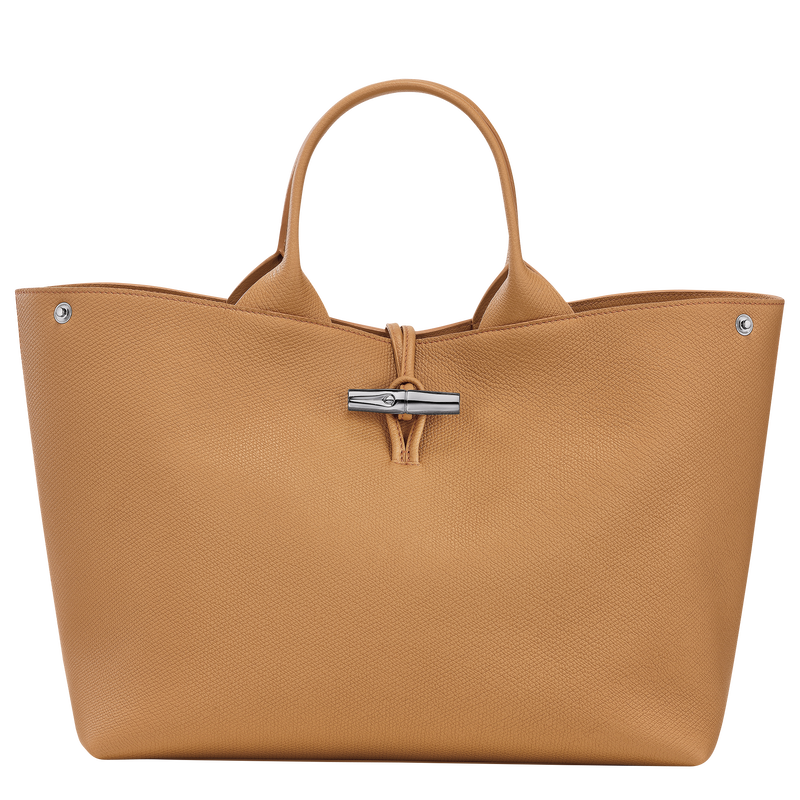 Longchamp Le Roseau Bolso con asa superior L Cuero - Nuez