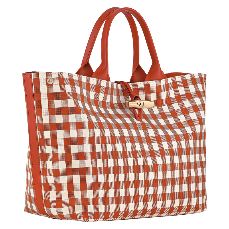 Longchamp Le Roseau Bolso Con Asa Superior L Tela - Corteza