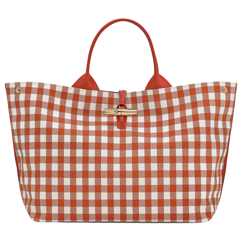 Longchamp Le Roseau Bolso con asa superior L Tela - Corteza