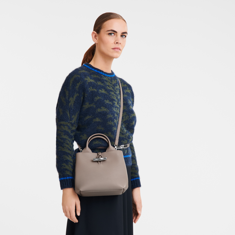 Longchamp Le Roseau Bolso Con Asa Superior S Cuero - Arcilla
